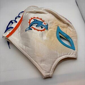 NFL Miami Dolphins Logo Football Team Wrestling Mask with Flaws